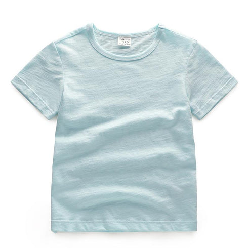 Children's Solid Breathable Short Sleeves (five Colors)